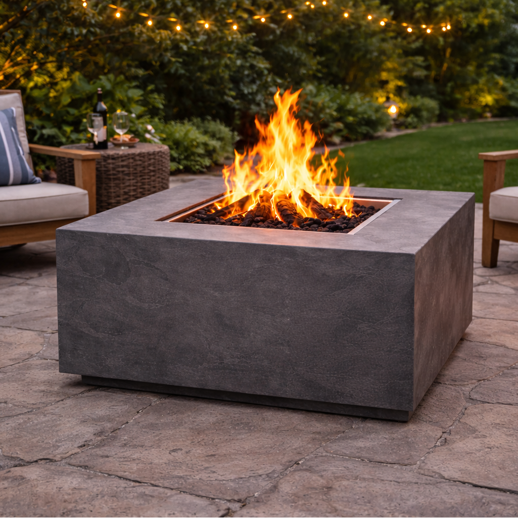 Fireside Realm Stone Grey Fire Pit