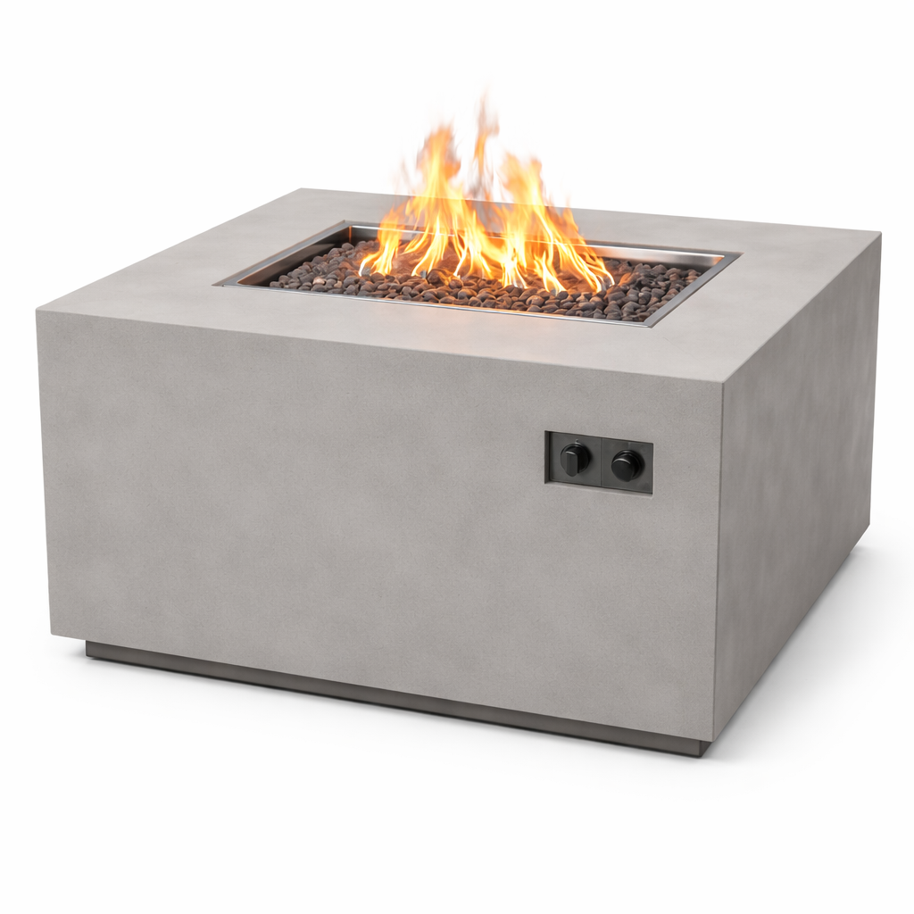 Fireside Realm Mason Grey Ethanol Fire Pit