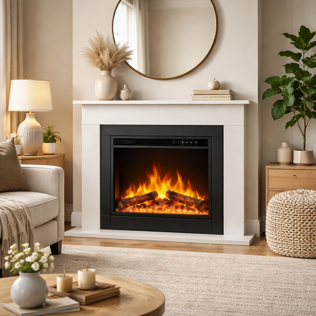 Fireside Realm Traditional Indoor / Outdoor Electric Fireplace