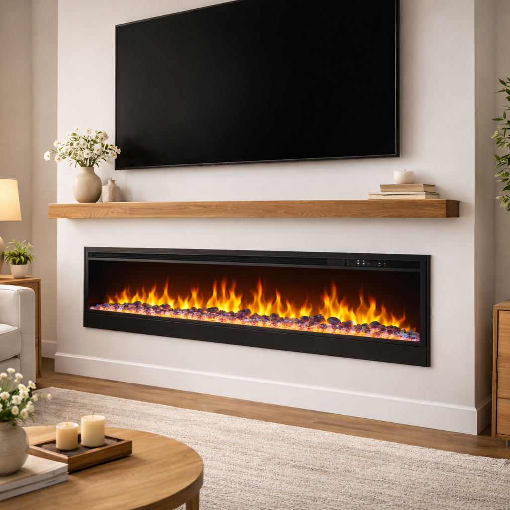 Fireside Realm Indoor / Outdoor Built-In Electric Fireplace
