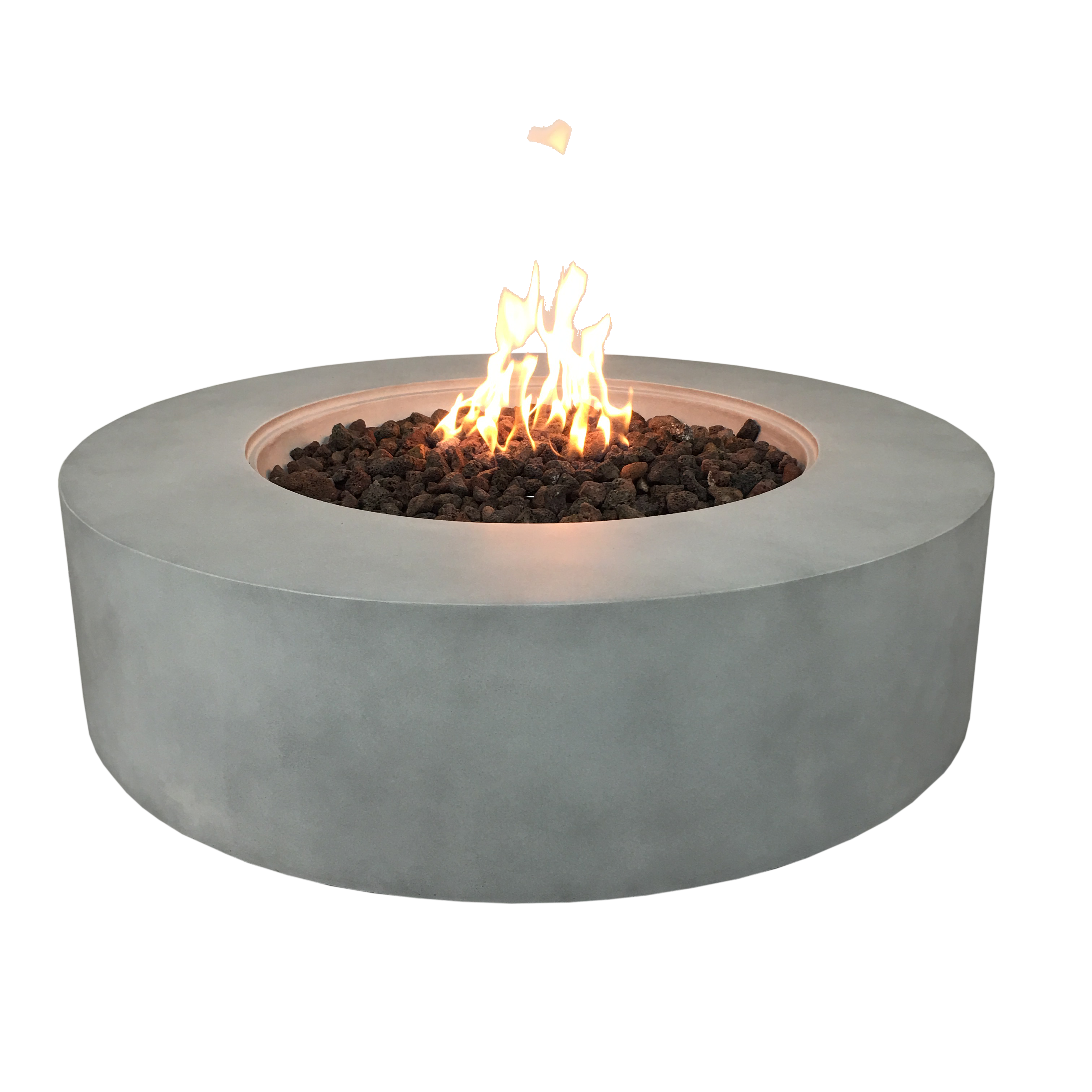 Fireside Realm 48" Round Concrete Gas Fire Bowl