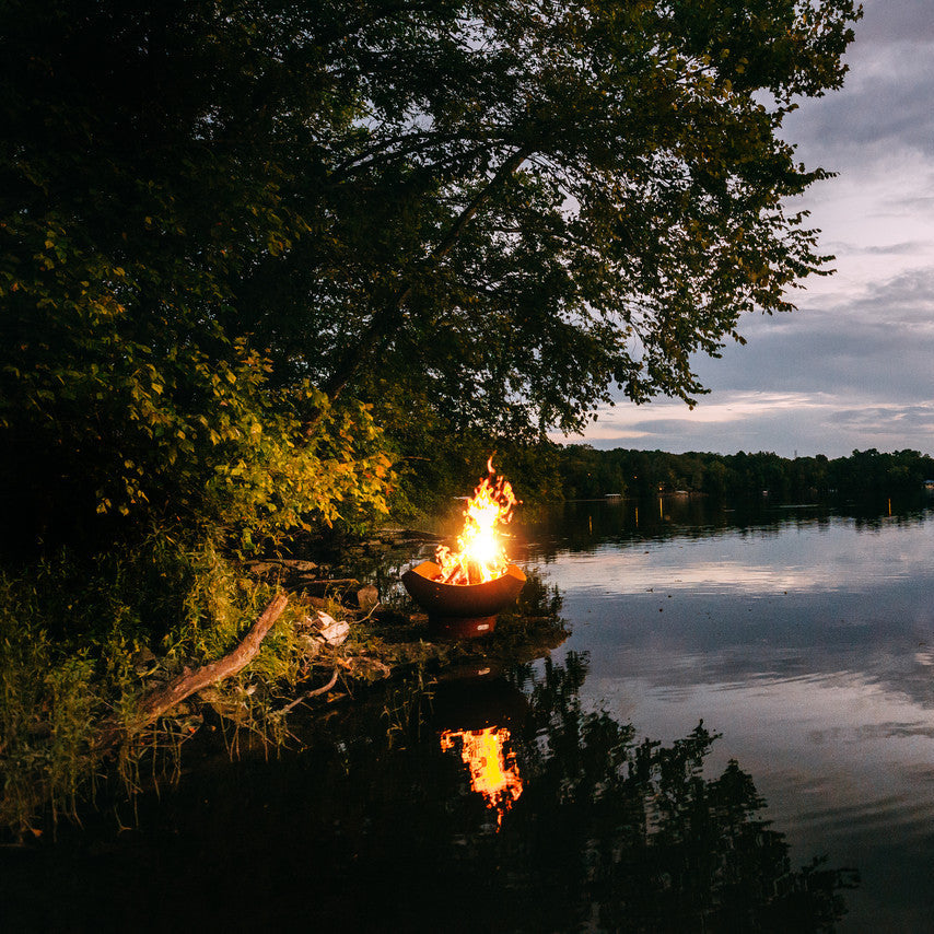 Fire Pit Art Manta Ray Wood Burning Fire Pit