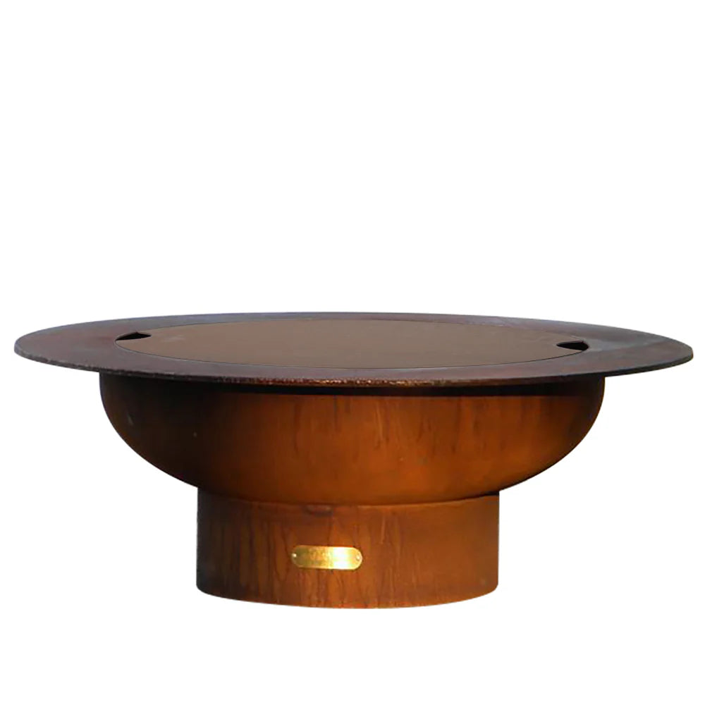 Fire Pit Art Saturn with Lid Wood Burning Fire Pit