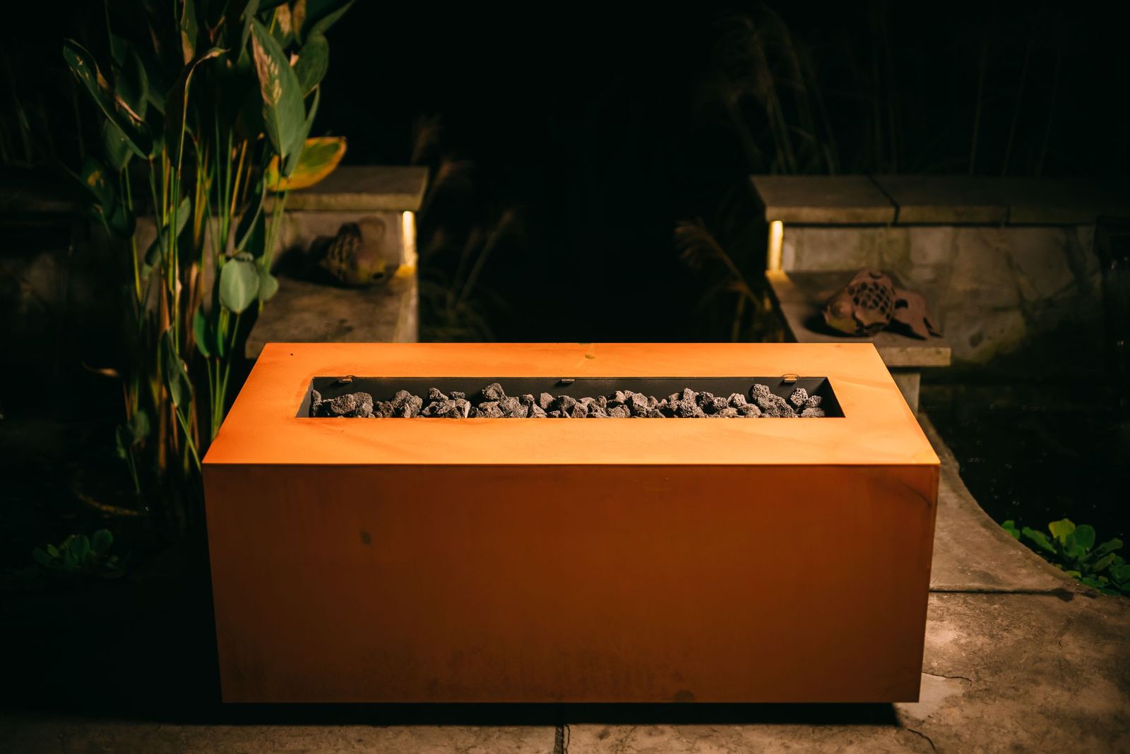 Fire Pit Art Linear 72" Gas Fire Pit