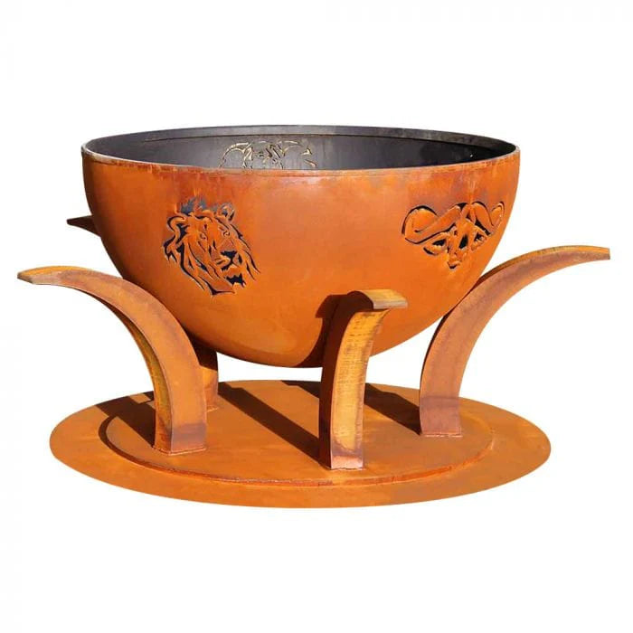 Fire Pit Art Africa's Big Five Wood Burning Fire Pit