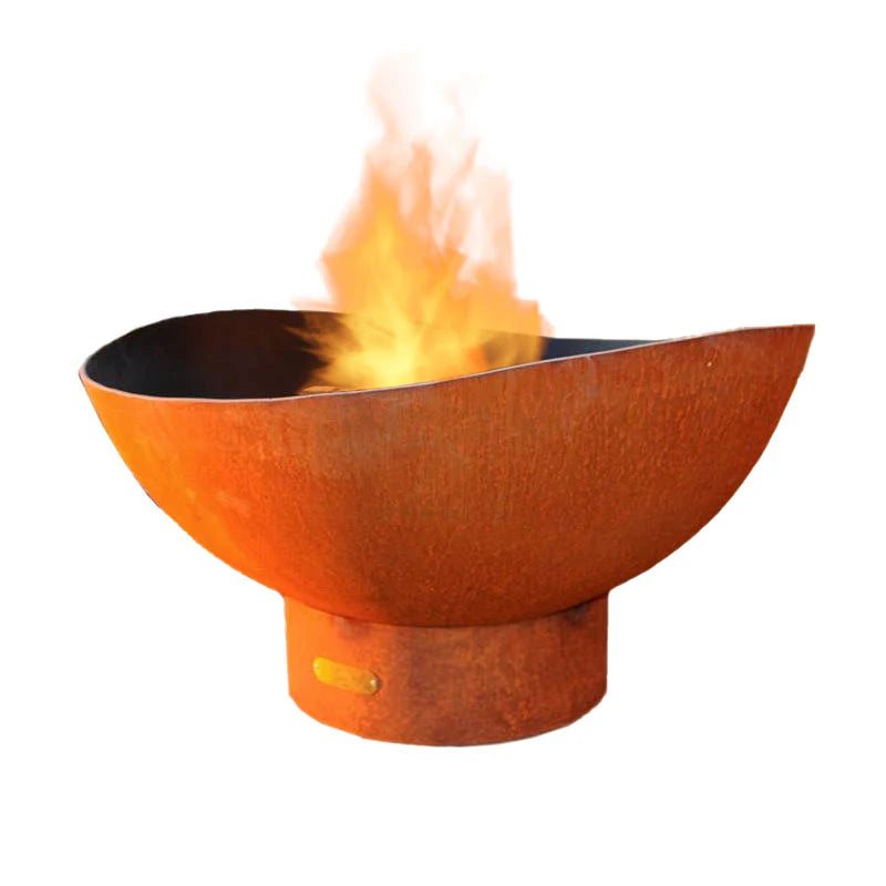 Fire Pit Art Scallop Wood Burning Fire Pit