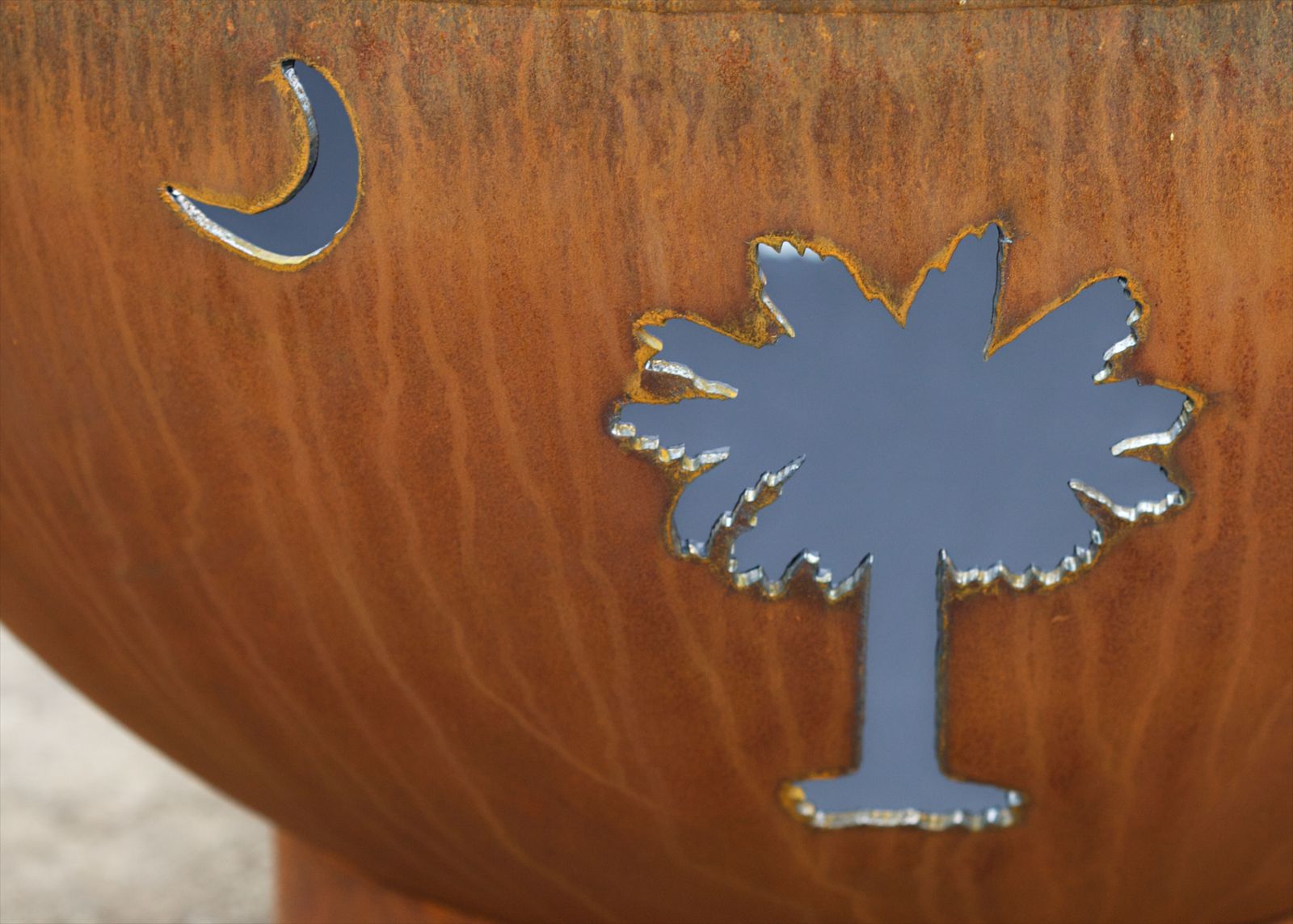 Fire Pit Art Tropical Moon Gas Fire Pit