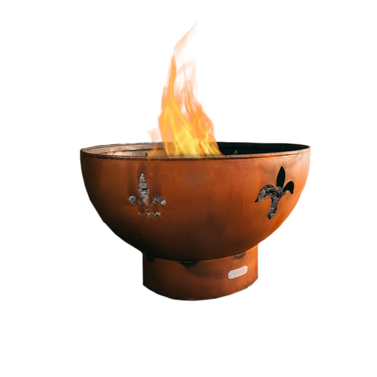 Fire Pit Art Fleur de Lis Gas Fire Pit
