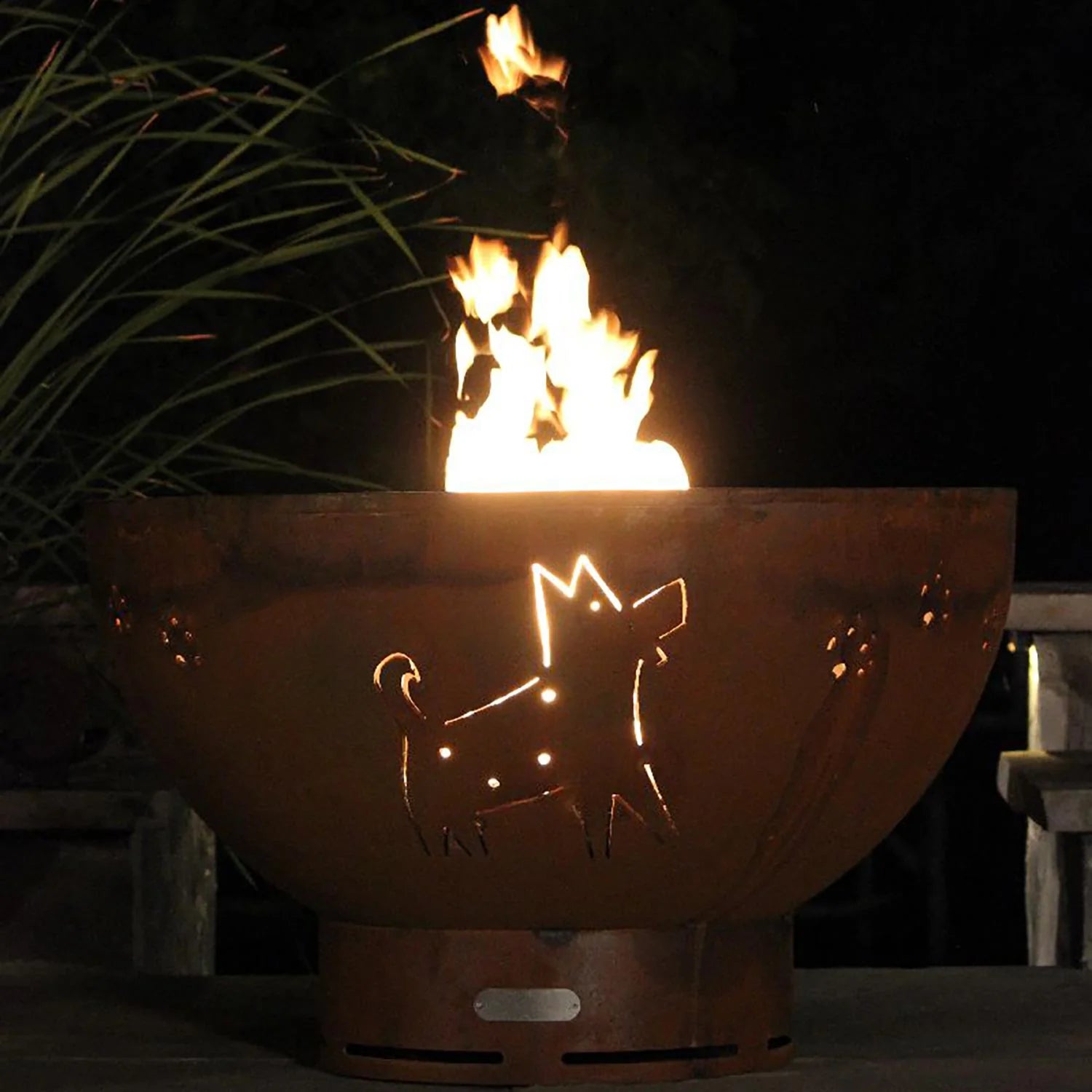 Fire Pit Art Funky Dog Gas Fire Pit