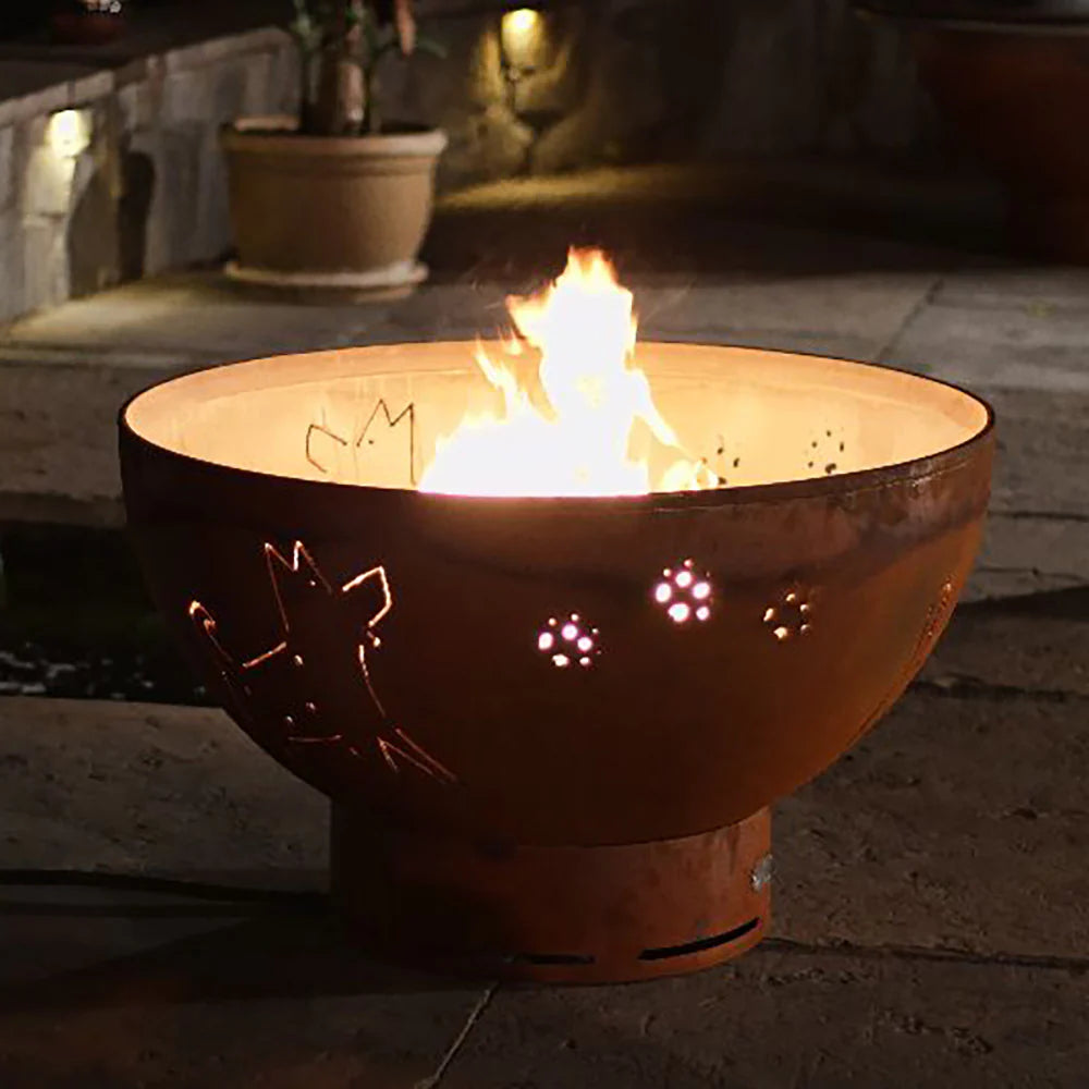 Fire Pit Art Funky Dog Gas Fire Pit
