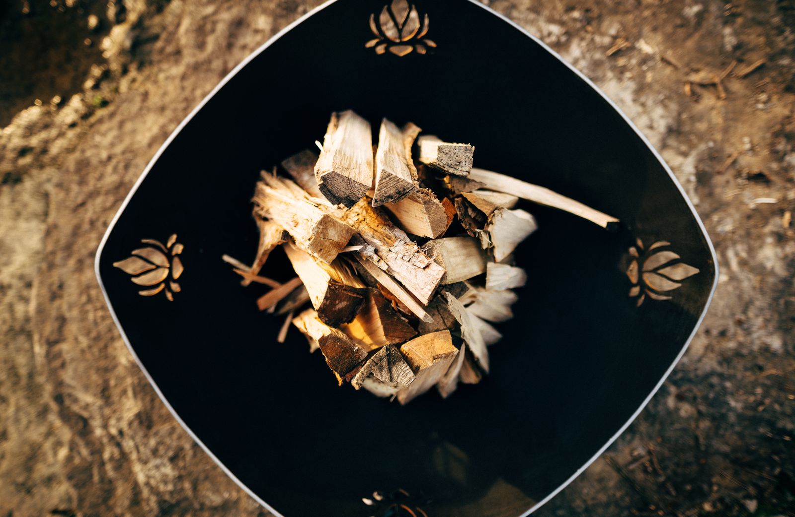 Fire Pit Art Namaste Wood Burning Fire Pit