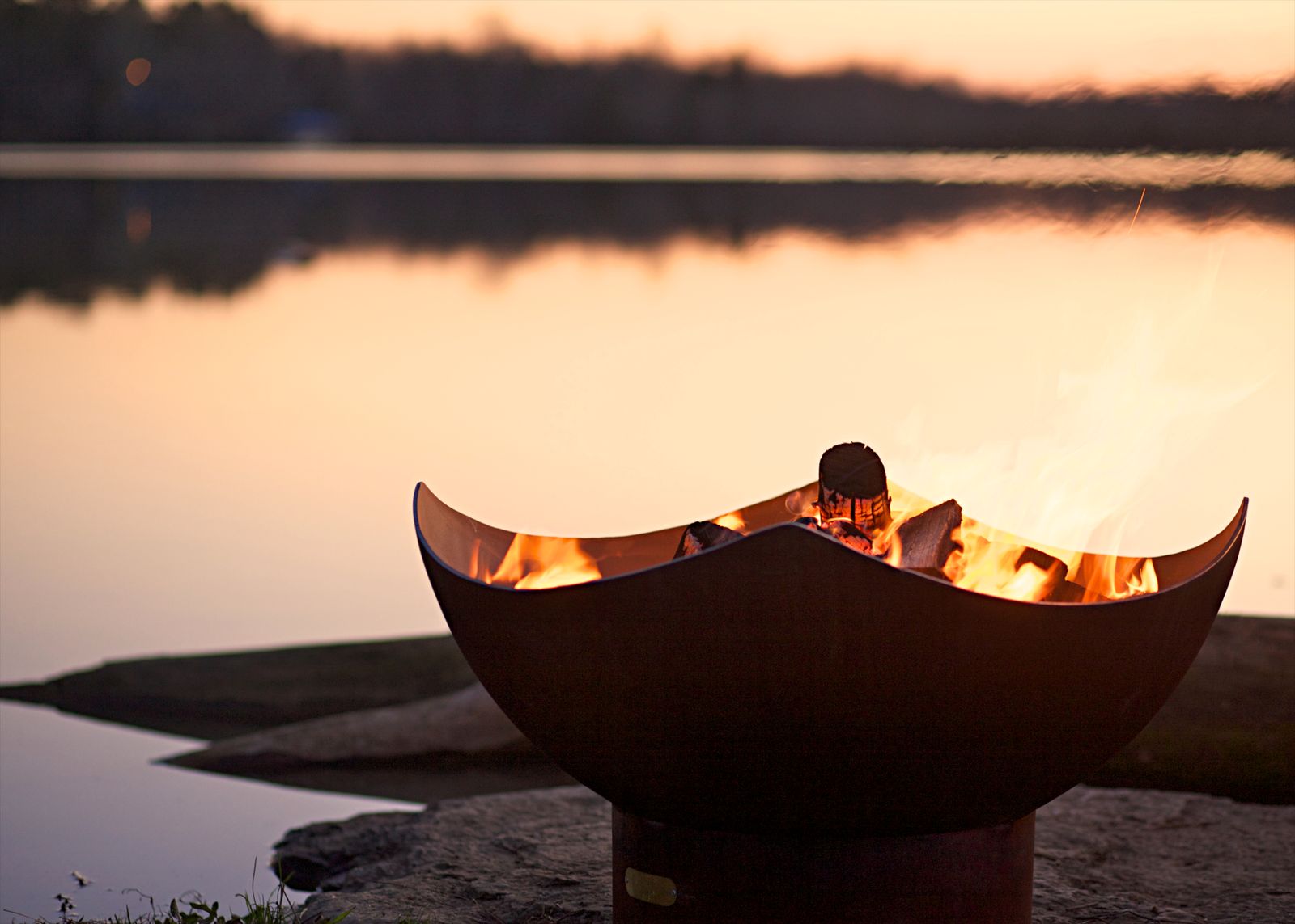 Fire Pit Art Manta Ray Wood Burning Fire Pit