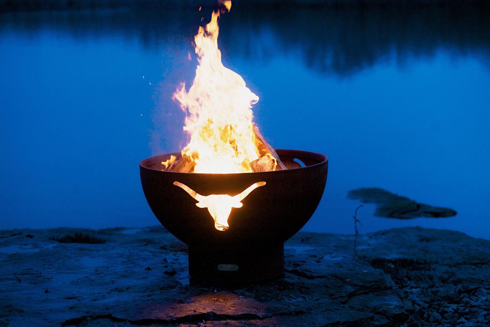 Fire Pit Art Long Horn Wood Burning Fire Pit