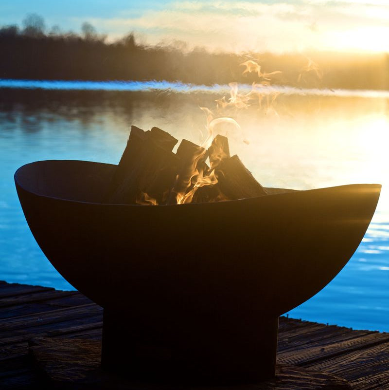 Fire Pit Art Scallop Wood Burning Fire Pit