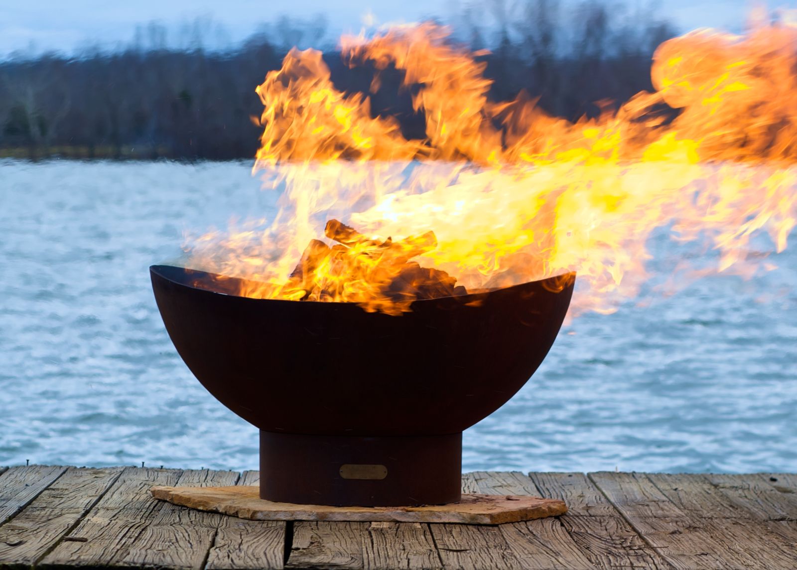 Fire Pit Art Scallop Wood Burning Fire Pit